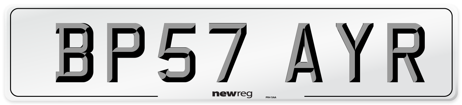 BP57 AYR Number Plate from New Reg